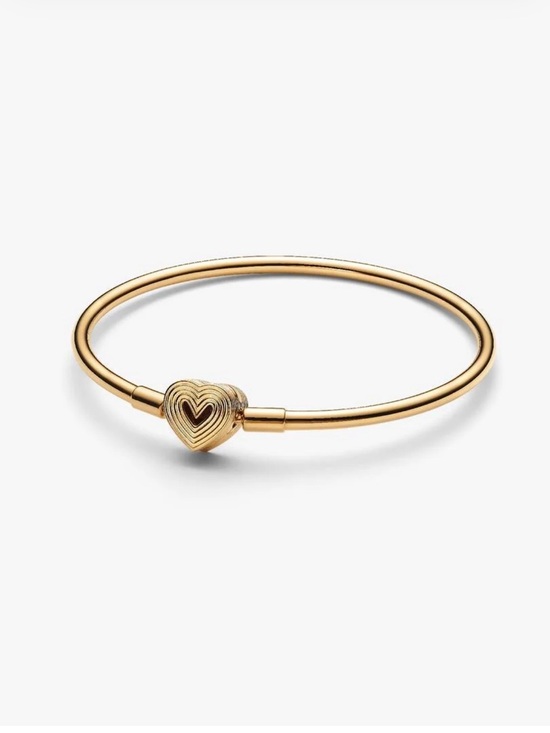 Pandora Jewelry - authentic pandora bracelet Radiating Heart Clasp Bangle 14k gold plating